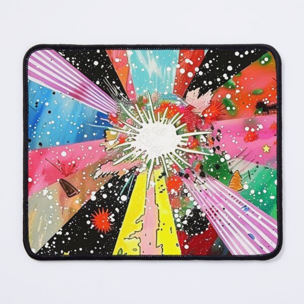 Item preview, Vibrant Kaleidoscopic Pattern with Cosmic elements, Synthwave style designed and sold by visionaryvybes.