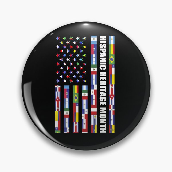 Artikelvorschau, National Hispanic Heritage Month USA Fahne alle Länder entworfen und verkauft von NUMAcreations.