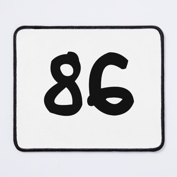 Item preview, 86, eighty-six, black, ninja designed and sold by Numbers-Art.