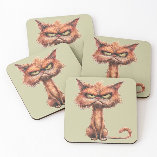 Item preview, Dirty orange grumpy cat, mug shot. designed and sold by Sch1Stickers.