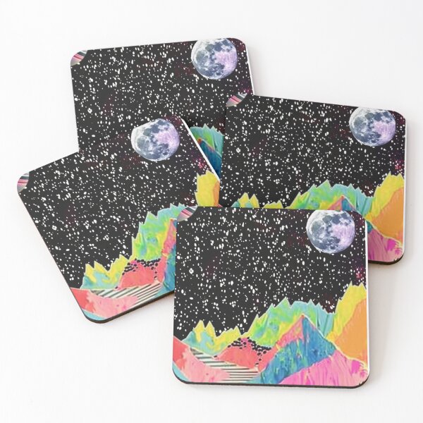 Item preview, Vibrant Kaleidoscopic Pattern with Cosmic elements, Synthwave style designed and sold by visionaryvybes.