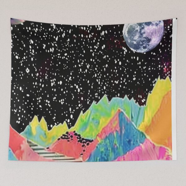 Item preview, Vibrant Kaleidoscopic Pattern with Cosmic elements, Synthwave style designed and sold by visionaryvybes.