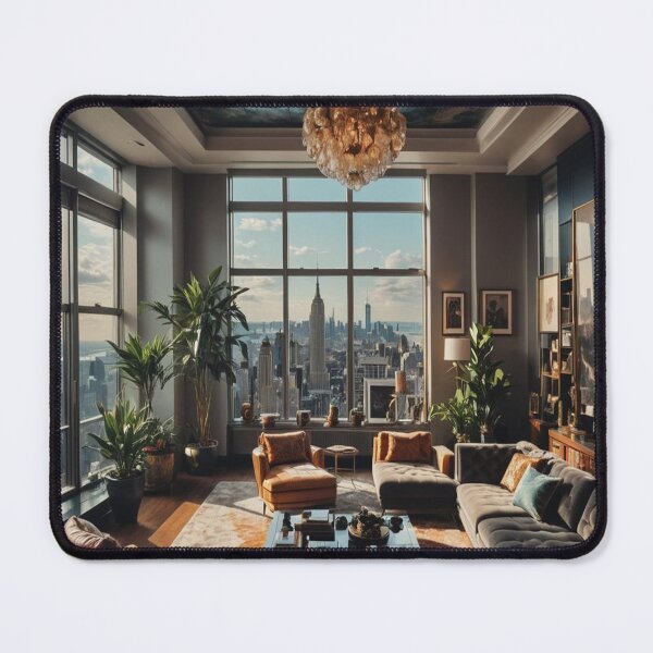 Item preview, Interior of a New York penthouse Maximalist interior design with a view of the city skyline designed and sold by KING TK.