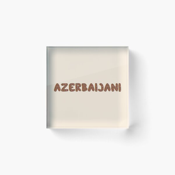 Item preview, Azerbaijani Word Shaped Like Chocolate Donuts  designed and sold by DonutsWords.