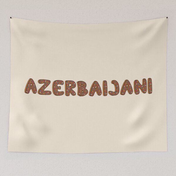 Item preview, Azerbaijani Word Shaped Like Chocolate Donuts  designed and sold by DonutsWords.