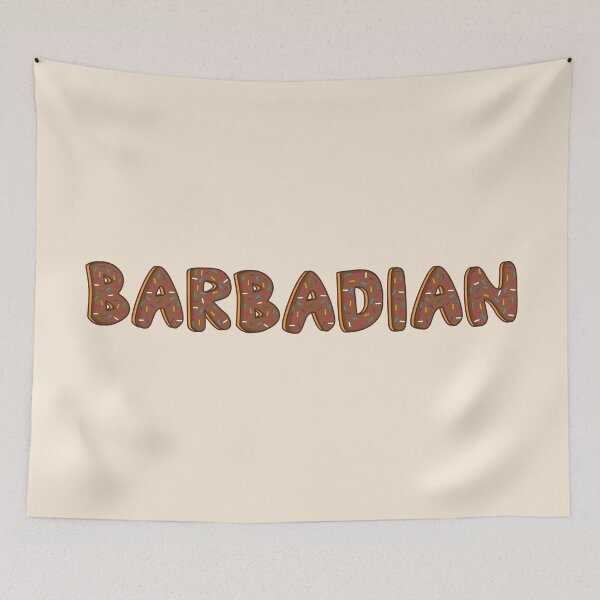 Item preview, Barbadian Word Shaped Like Chocolate Donuts  designed and sold by DonutsWords.