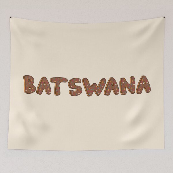 Item preview, Batswana Word Shaped Like Chocolate Donuts  designed and sold by DonutsWords.