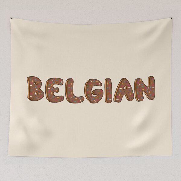 Item preview, Belgian Word Shaped Like Chocolate Donuts  designed and sold by DonutsWords.