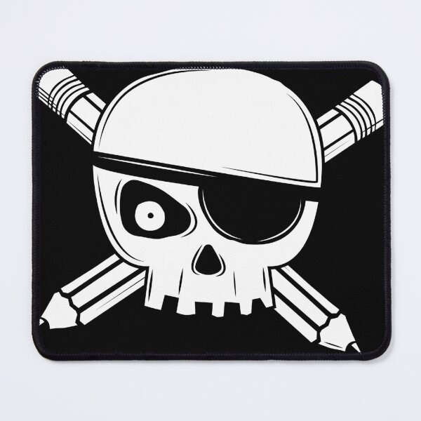 Item preview, School Skull with Crossed Pencils ~ Black Version Elementary School Teacher and Student designed and sold by SaltCreatives.