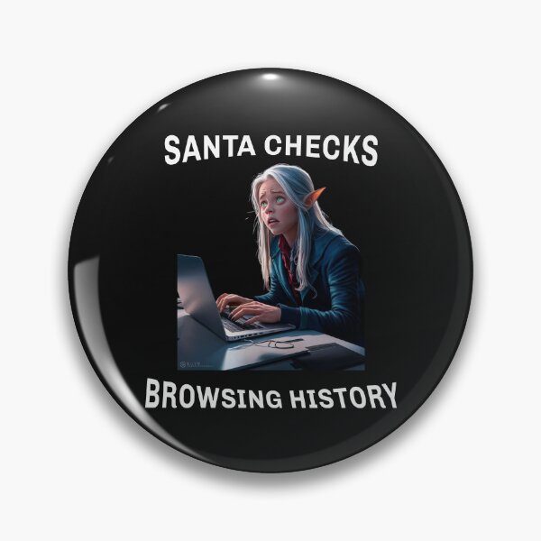 Item preview, Santa Checks Browsing History designed and sold by JETees.
