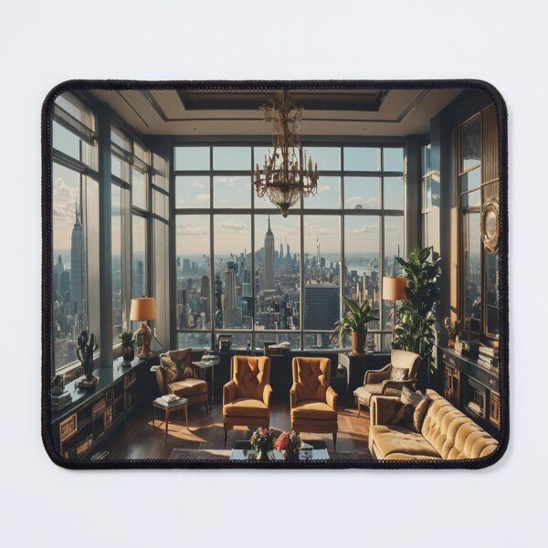 Item preview, Interior of a New York penthouse Maximalist interior design with a view of the city skyline designed and sold by KING TK.
