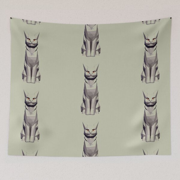 Item preview, Cat figure in cubic shapes designed and sold by AnnabellaRh.