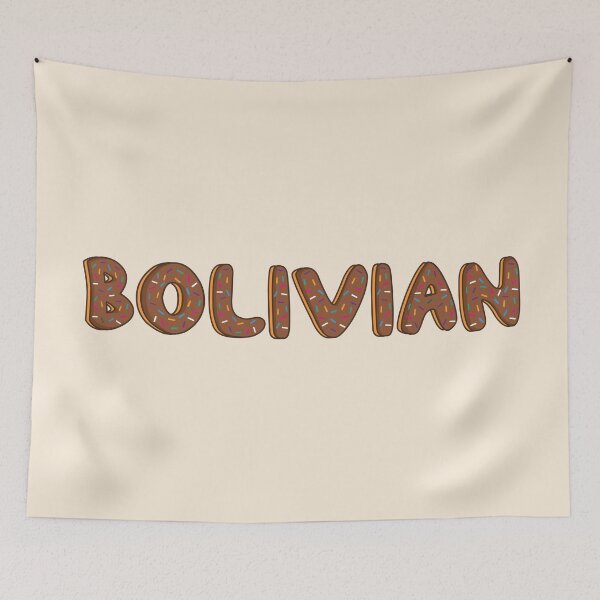 Item preview, Bolivian Word Shaped Like Chocolate Donuts  designed and sold by DonutsWords.