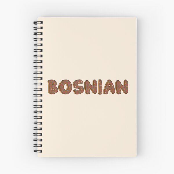 Item preview, Bosnian Word Shaped Like Chocolate Donuts  designed and sold by DonutsWords.