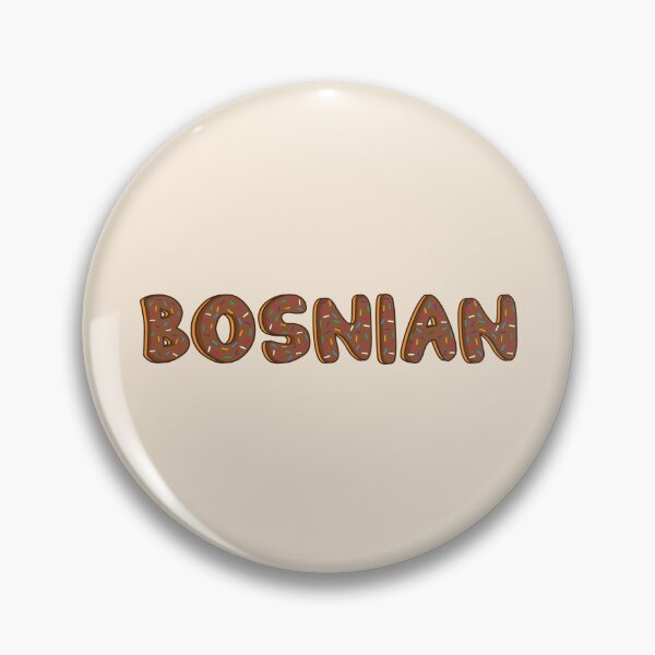 Item preview, Bosnian Word Shaped Like Chocolate Donuts  designed and sold by DonutsWords.