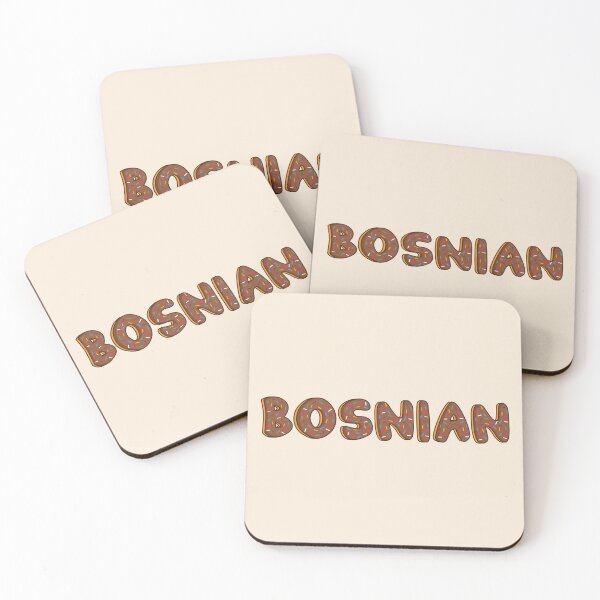 Item preview, Bosnian Word Shaped Like Chocolate Donuts  designed and sold by DonutsWords.