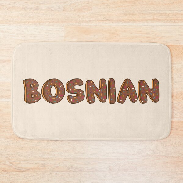 Item preview, Bosnian Word Shaped Like Chocolate Donuts  designed and sold by DonutsWords.