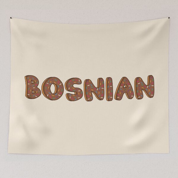 Item preview, Bosnian Word Shaped Like Chocolate Donuts  designed and sold by DonutsWords.