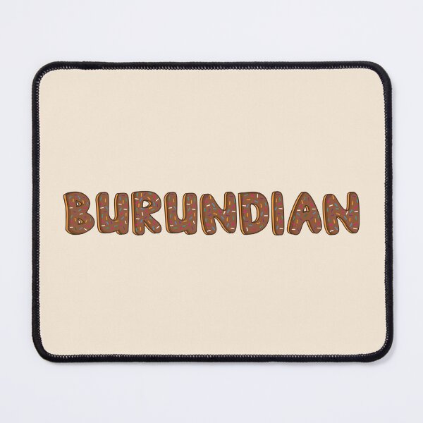 Item preview, Burundian Word Shaped Like Chocolate Donuts designed and sold by DonutsWords.