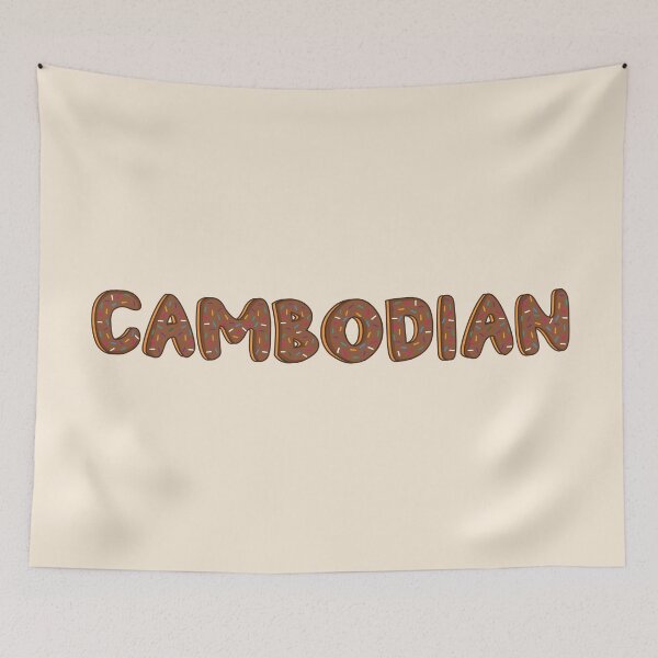 Item preview, Cambodian Word Shaped Like Chocolate Donuts  designed and sold by DonutsWords.