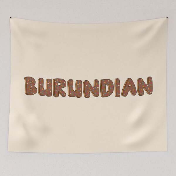 Item preview, Burundian Word Shaped Like Chocolate Donuts  designed and sold by DonutsWords.