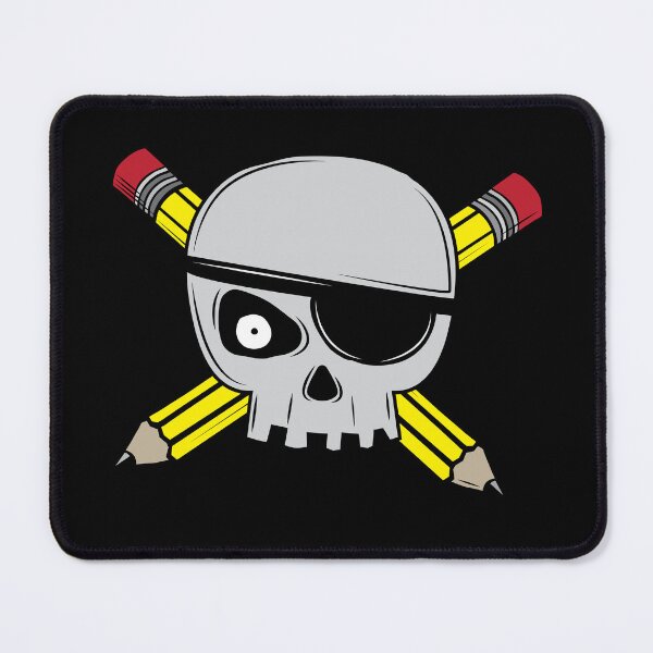 Item preview, School Skull with Crossed Pencils ~ Colored Version Elementary School Teacher and Student designed and sold by SaltCreatives.