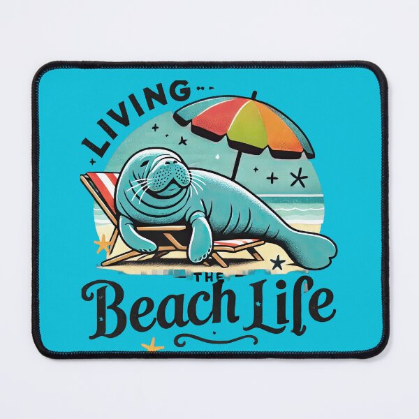 Item preview, Living the Beach Life - Manatee Endangered Species Design designed and sold by SandbarTees.