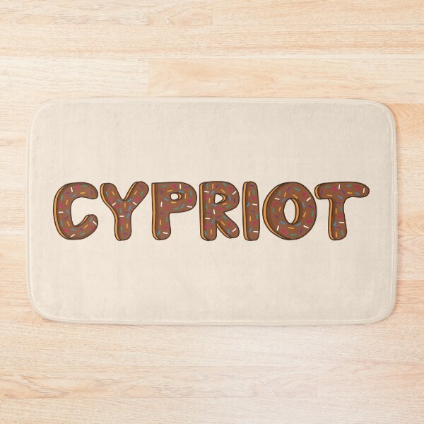 Item preview, Cypriot Word Shaped Like Chocolate Donuts  designed and sold by DonutsWords.