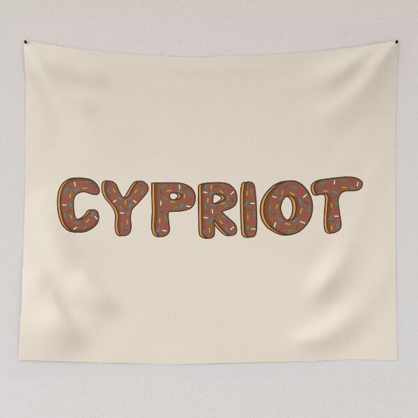 Item preview, Cypriot Word Shaped Like Chocolate Donuts  designed and sold by DonutsWords.