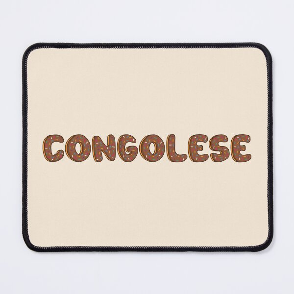 Item preview, Congolese Word Shaped Like Chocolate Donuts  designed and sold by DonutsWords.