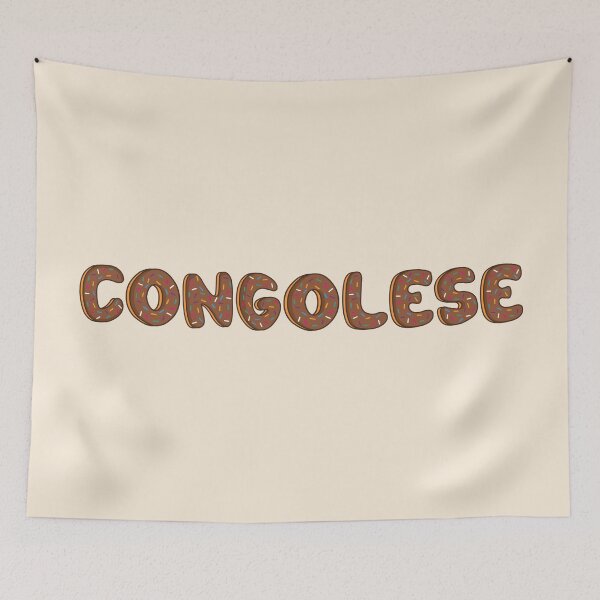 Item preview, Congolese Word Shaped Like Chocolate Donuts  designed and sold by DonutsWords.