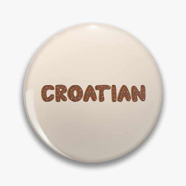 Item preview, Croatian Word Shaped Like Chocolate Donuts  designed and sold by DonutsWords.