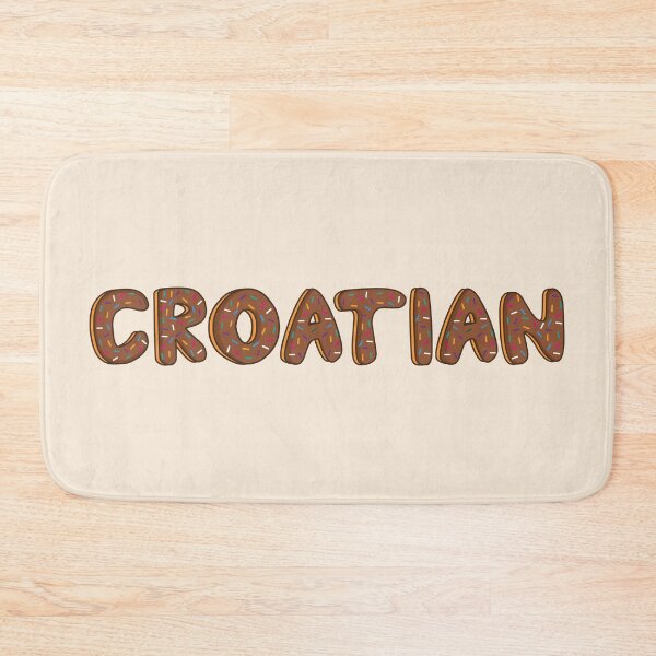 Item preview, Croatian Word Shaped Like Chocolate Donuts  designed and sold by DonutsWords.