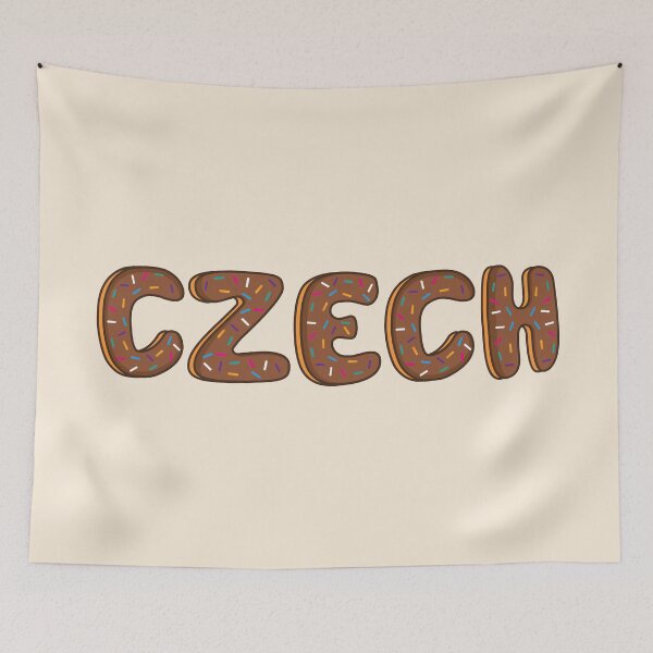 Item preview, Czech Word Shaped Like Chocolate Donuts  designed and sold by DonutsWords.