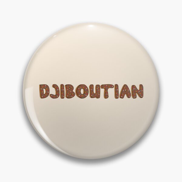 Item preview, Djiboutian Word Shaped Like Chocolate Donuts  designed and sold by DonutsWords.