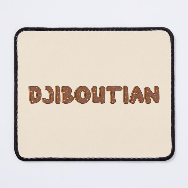 Item preview, Djiboutian Word Shaped Like Chocolate Donuts designed and sold by DonutsWords.