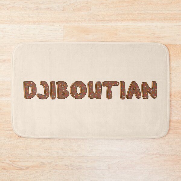 Item preview, Djiboutian Word Shaped Like Chocolate Donuts  designed and sold by DonutsWords.