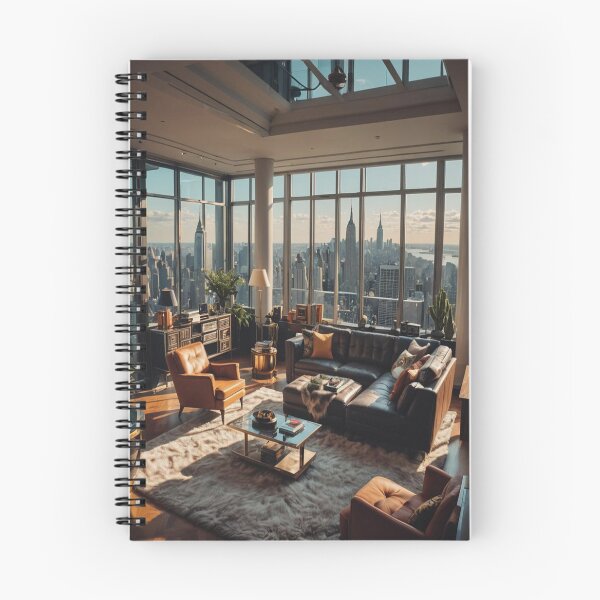 Item preview, Interior of a New York penthouse Maximalist interior design with a view of the city skyline designed and sold by KING TK.