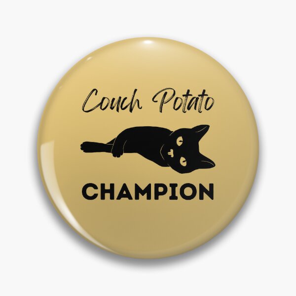 Item preview, Couch Potato Champion Black Cat designed and sold by alczar.