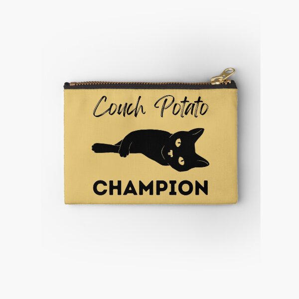 Item preview, Couch Potato Champion Black Cat designed and sold by alczar.