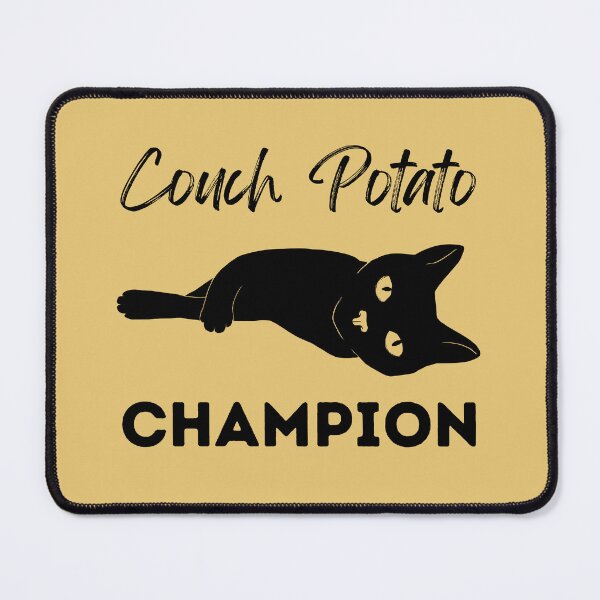 Item preview, Couch Potato Champion Black Cat designed and sold by alczar.