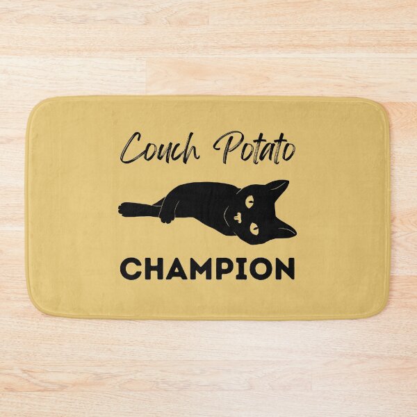 Item preview, Couch Potato Champion Black Cat designed and sold by alczar.