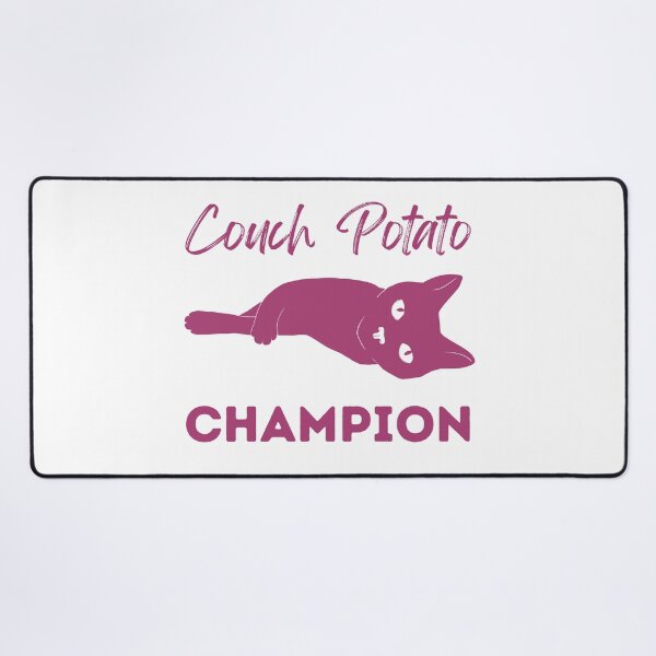 Item preview, Couch Potato Champion Pink Cat designed and sold by alczar.