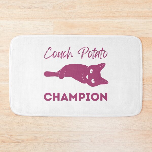 Item preview, Couch Potato Champion Pink Cat designed and sold by alczar.