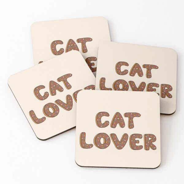 Item preview, Cat Lover Word Shaped Like Chocolate Donuts  designed and sold by DonutsWords.