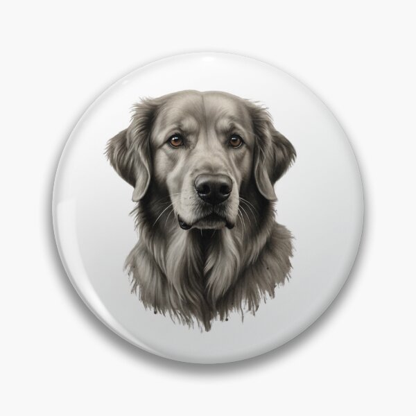 Artikelvorschau, Regal Retriever: Majestätisches Porträt in Monochrom entworfen und verkauft von ToonTailsStudio.