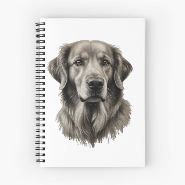 Item preview, Regal Retriever: retrato majestuoso en monocromo designed and sold by ToonTailsStudio.
