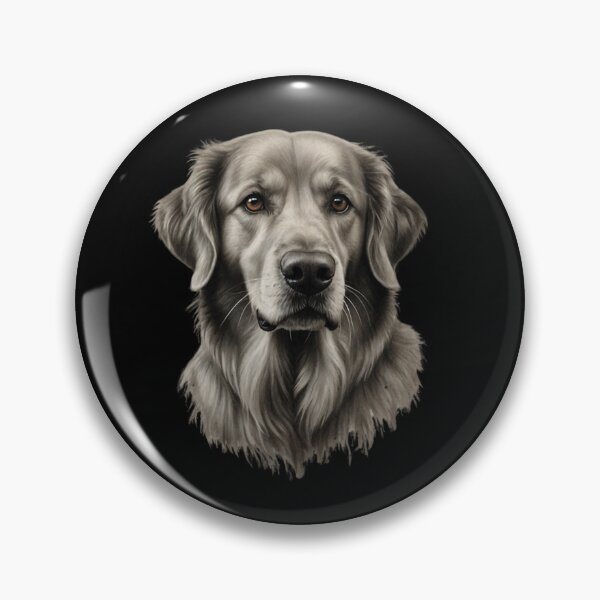 Item preview, Regal Retriever: retrato majestuoso en monocromo designed and sold by ToonTailsStudio.