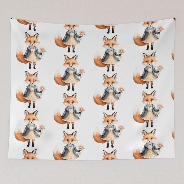 Item preview, Playful Watercolor Fox designed and sold by Victoria Riabov.