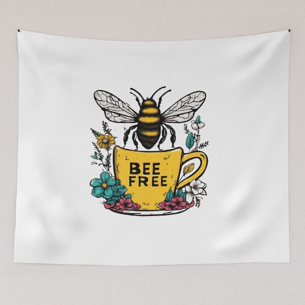 Item preview, Floral Bee Free - Coffee or Tea designed and sold by BeeG2024.